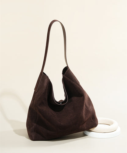 Suede Leather Women’s Tote Bag for Work, Shopping, and Travel