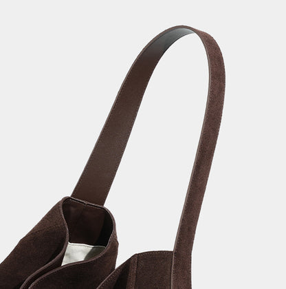 Casual Women’s Soft Leather Tote with Shoulder Strap