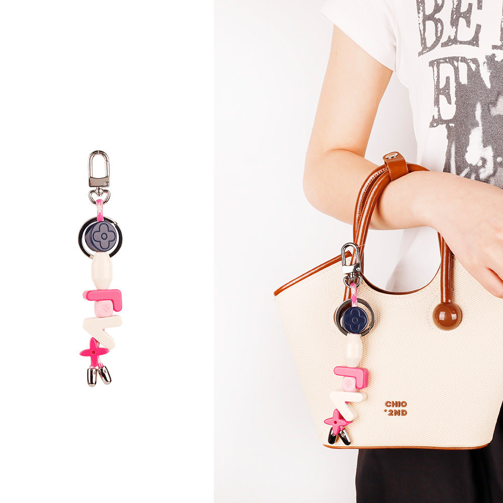Handcrafted resin letter key holder for daily carry