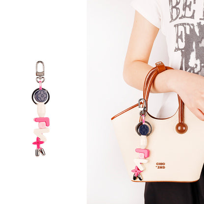 Handcrafted resin letter key holder for daily carry