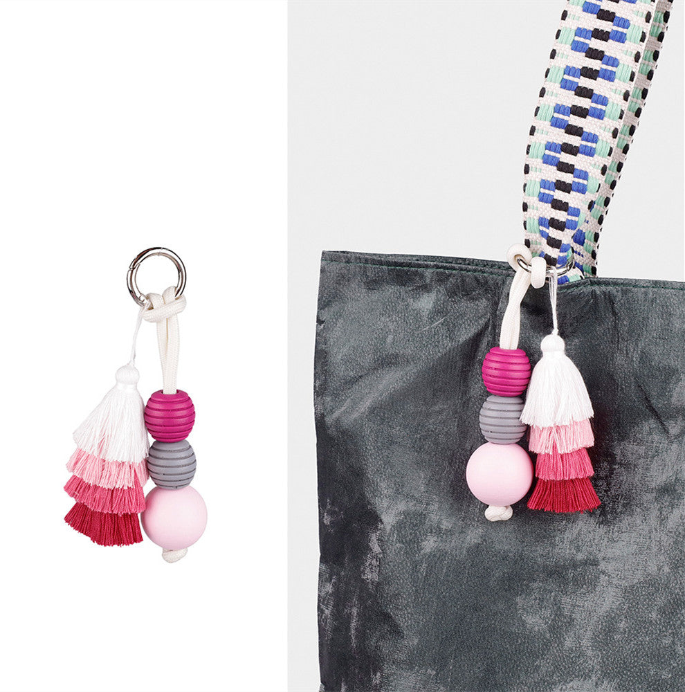 Beaded Fringe Bag Pendant