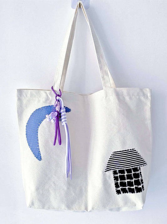 Authentic patchwork canvas bag with a soul, standing out in a world of fast fashion.