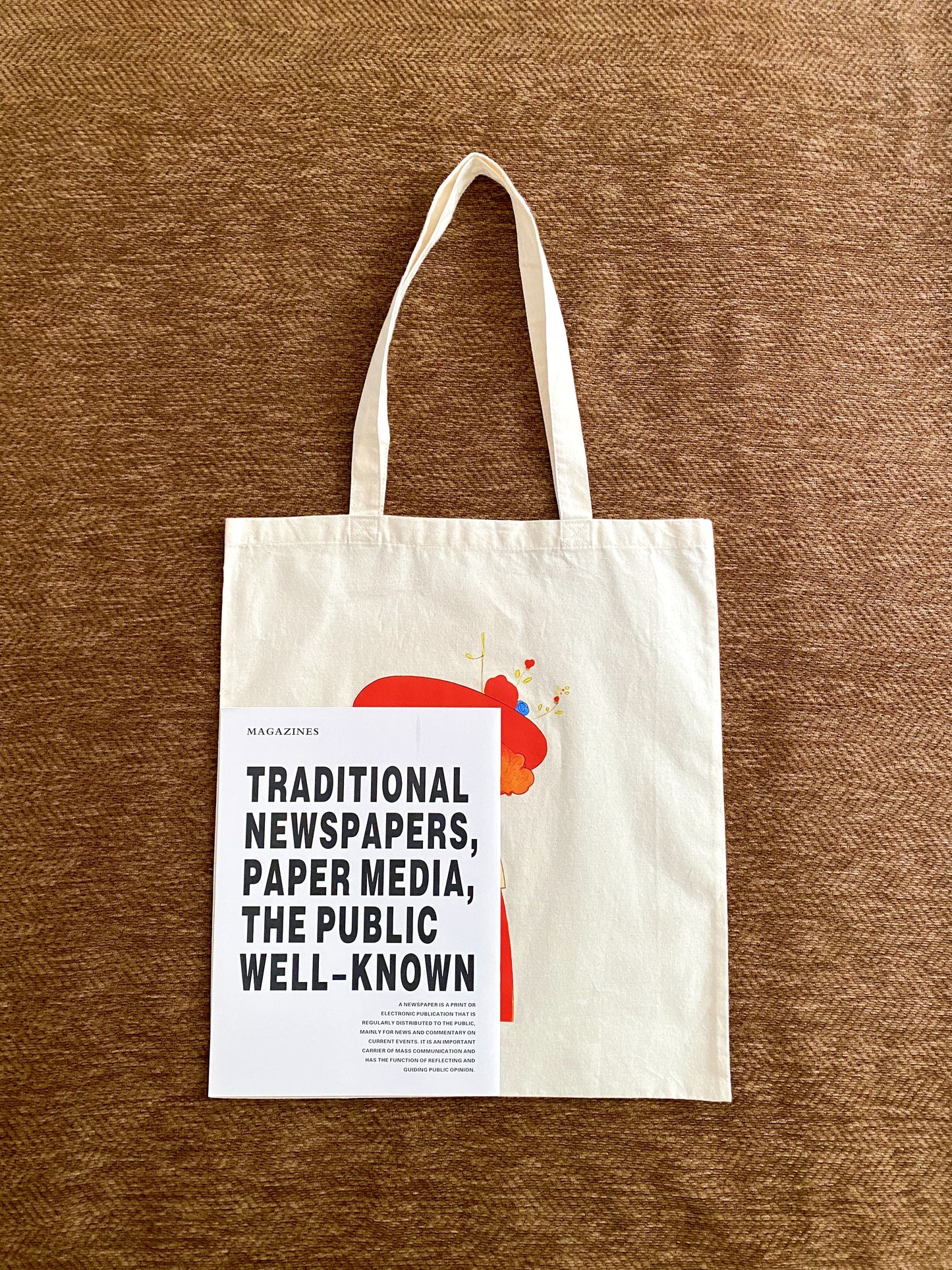 Sustainable tote wrapped as a meaningful holiday present.