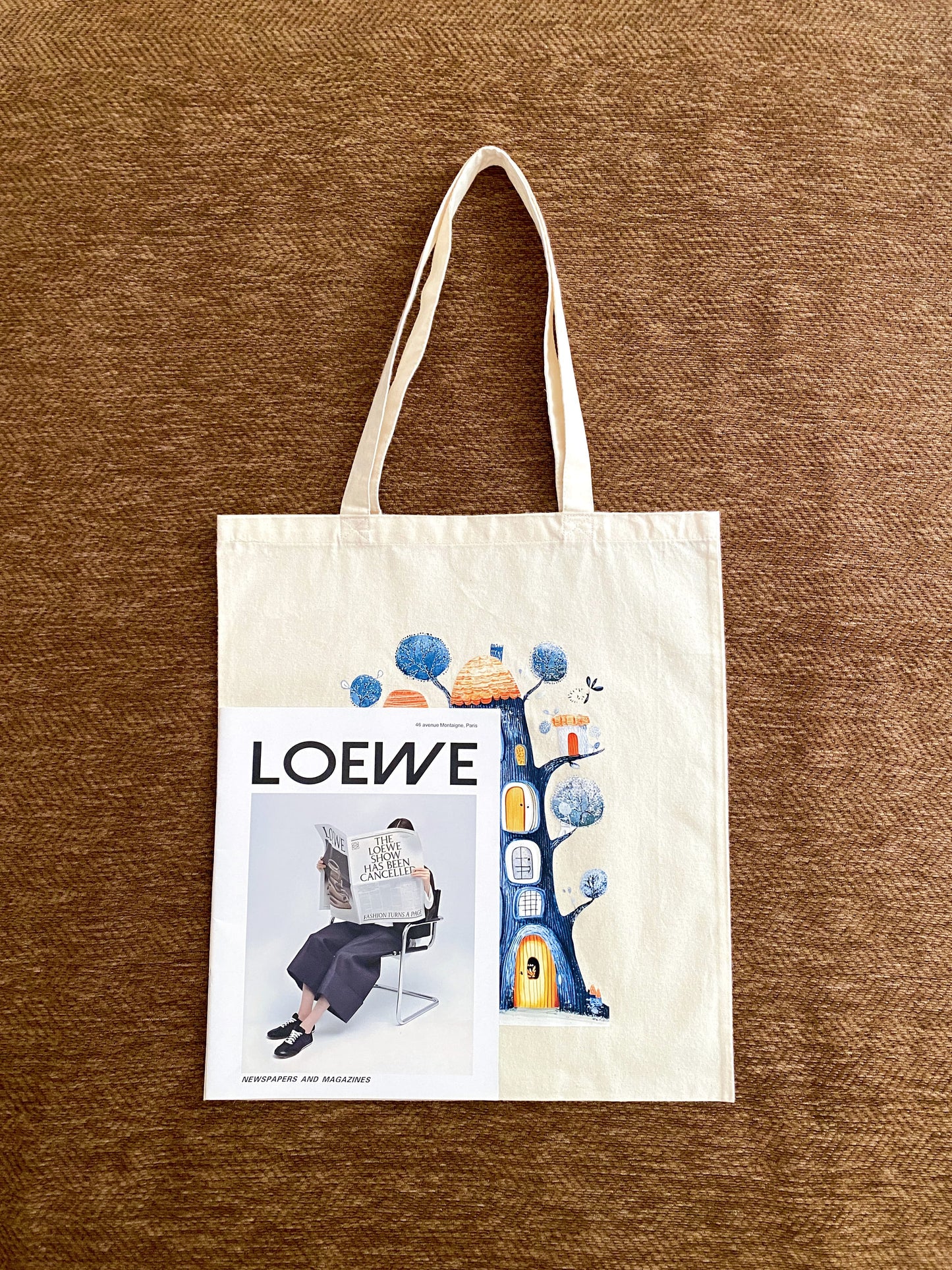 Cotton tote bag offered as a thank you gift after a special event.