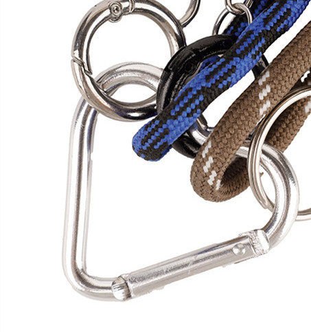 Creative bag charm combining a carabiner and tassel