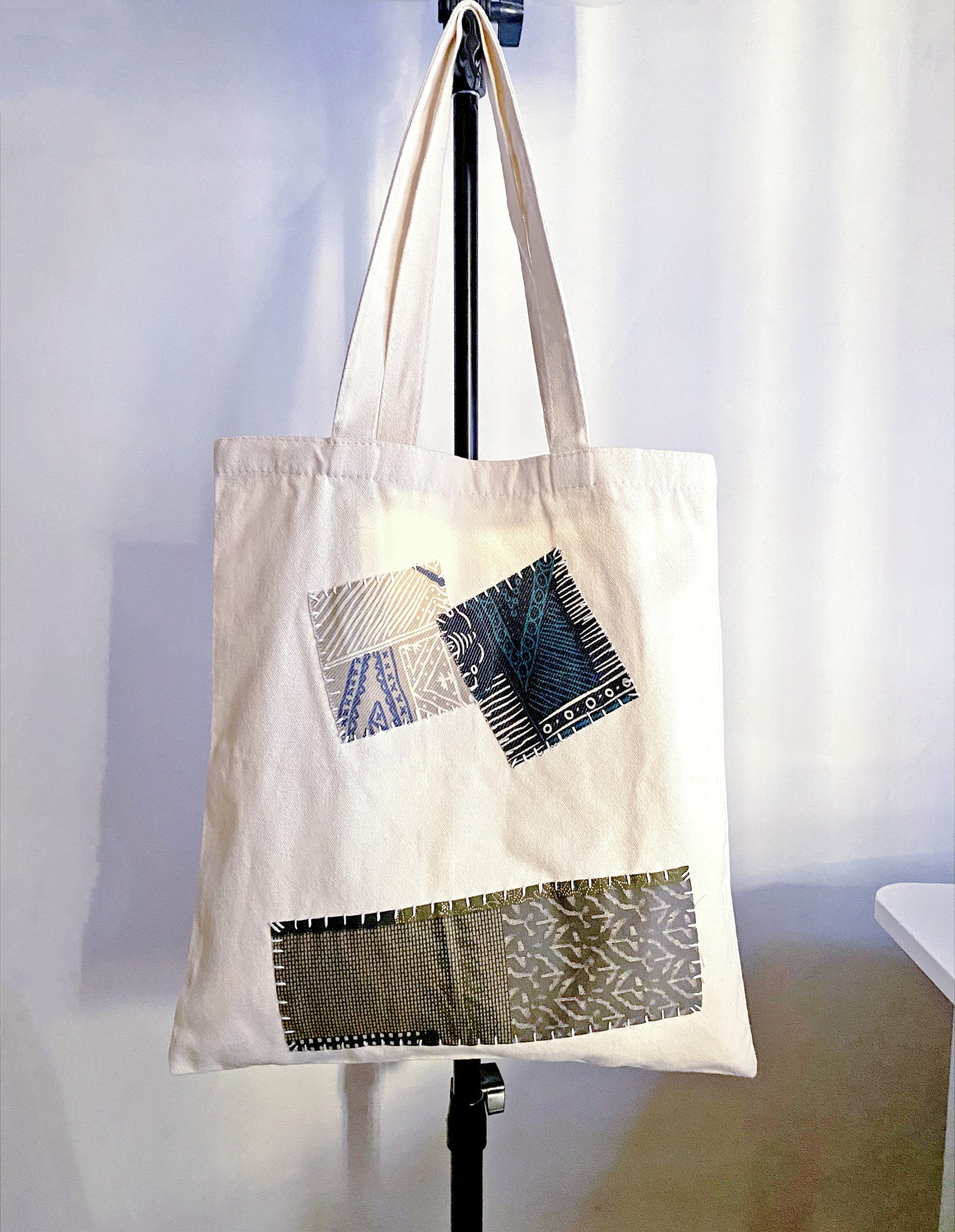 "I wanted something that felt personal for my mom's retirement gift." This hand-detailed patchwork tote provides that rare connection between the maker and the user.