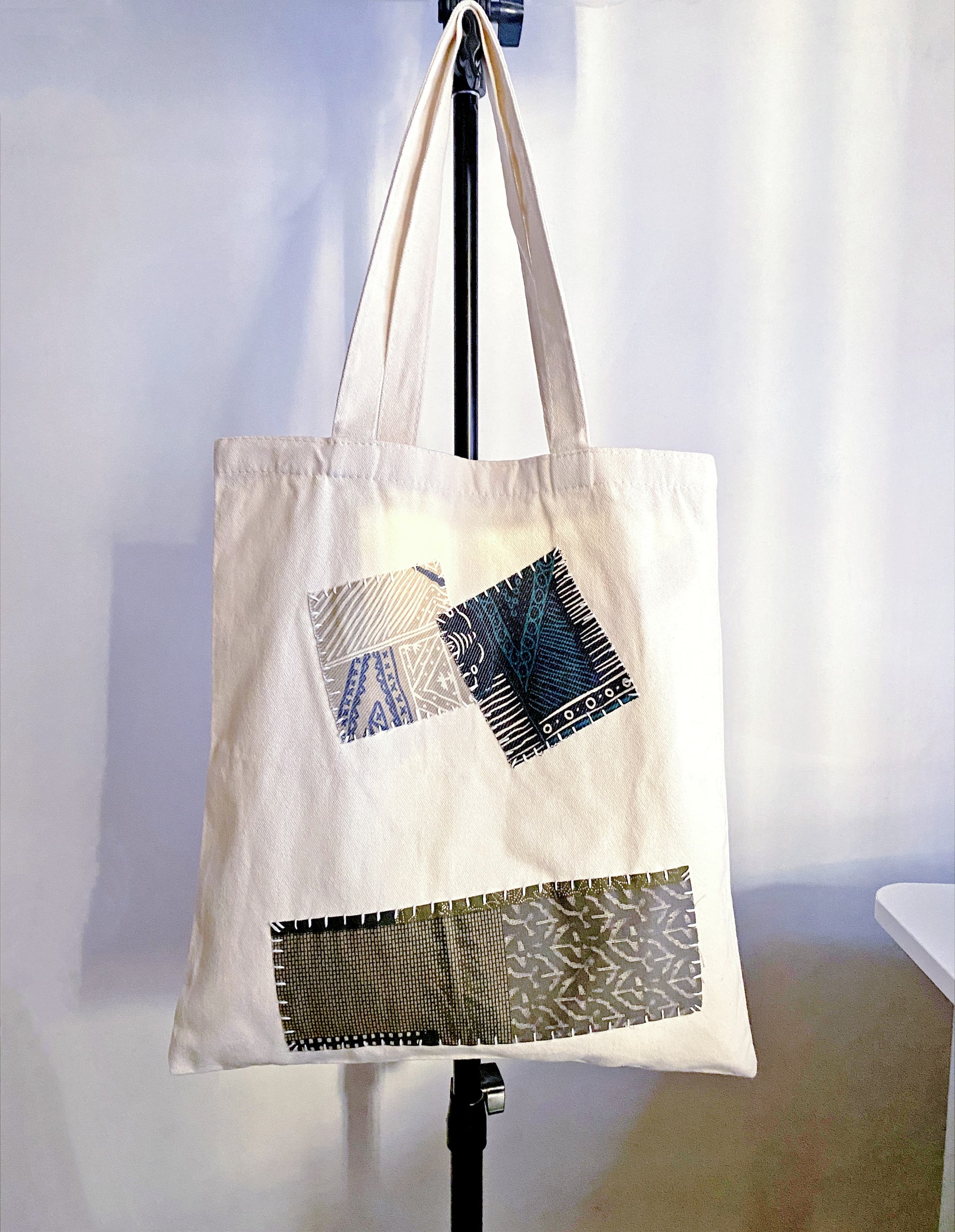 "I wanted something that felt personal for my mom's retirement gift." This hand-detailed patchwork tote provides that rare connection between the maker and the user.