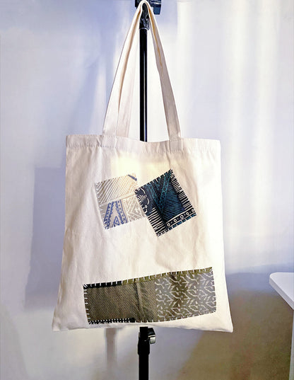 "I wanted something that felt personal for my mom's retirement gift." This hand-detailed patchwork tote provides that rare connection between the maker and the user.