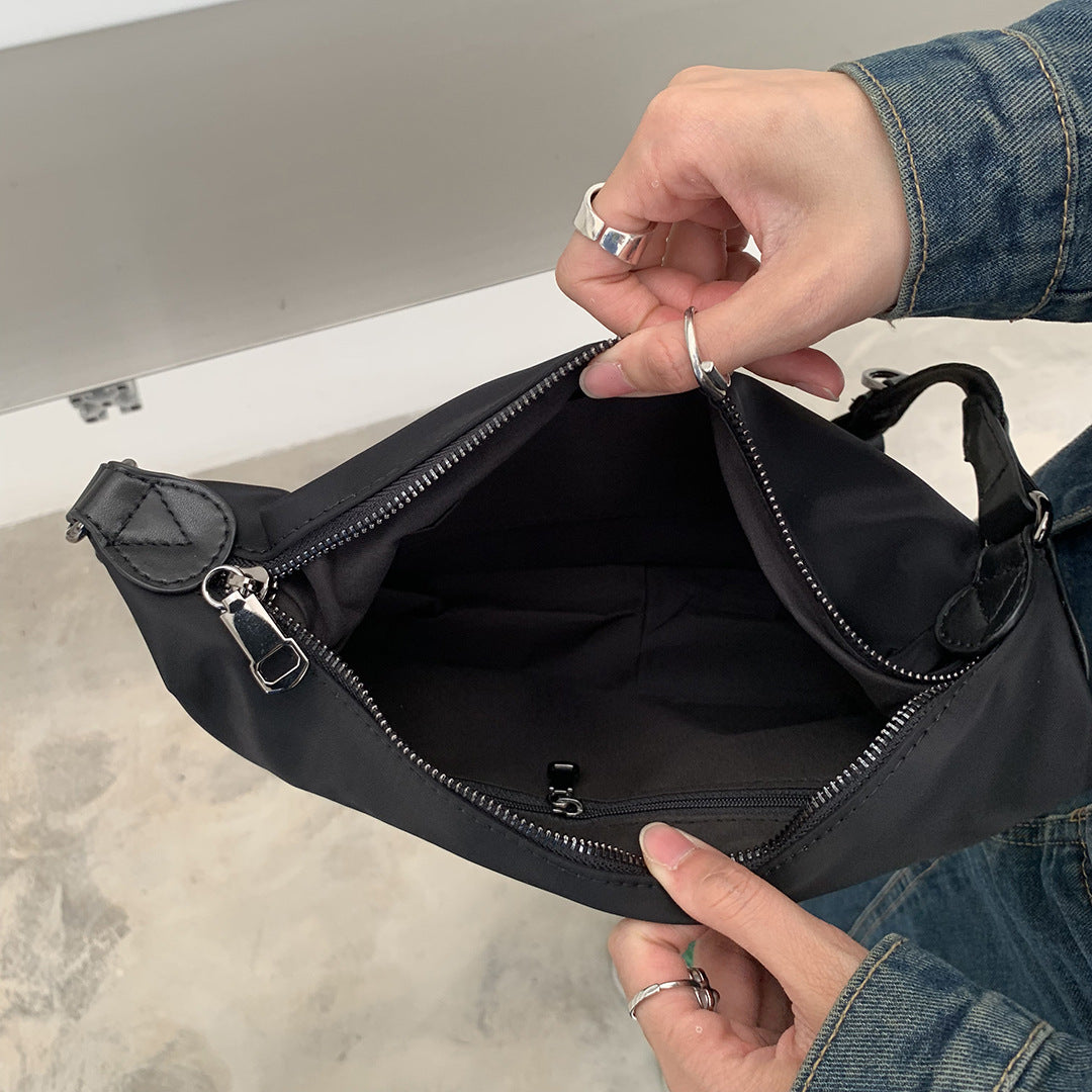 soft leather half moon bag light enough for all day wear