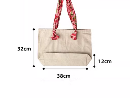 Natural-feel fabric bag matching relaxed urban wardrobes