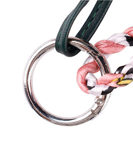 Handmade horse car charm with scarf and tassel details