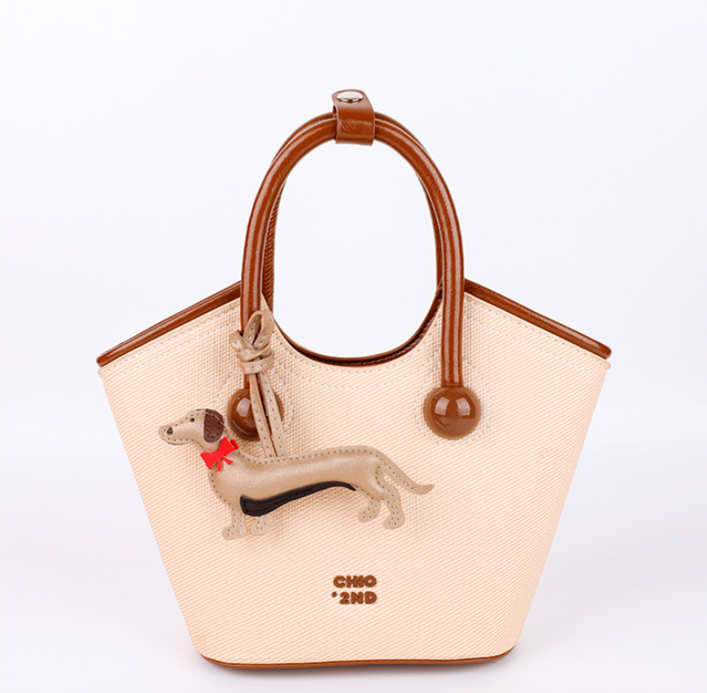 Cute sausage dog charm for an everyday handbag
