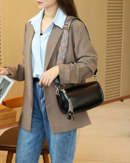 Chic Genuine Leather Ladies Crossbody Shoulder Bag Fashionable Design woyaza