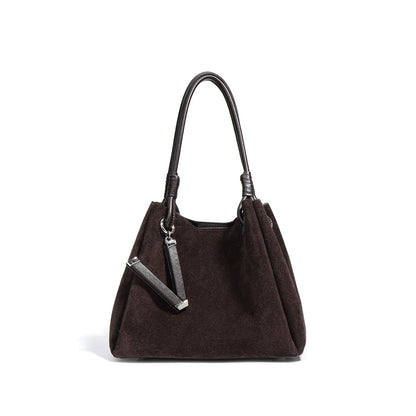 Soft Suede Handbag for Casual Outings