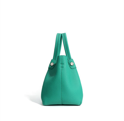 Custom Leather Handbag with Velvet Pouch