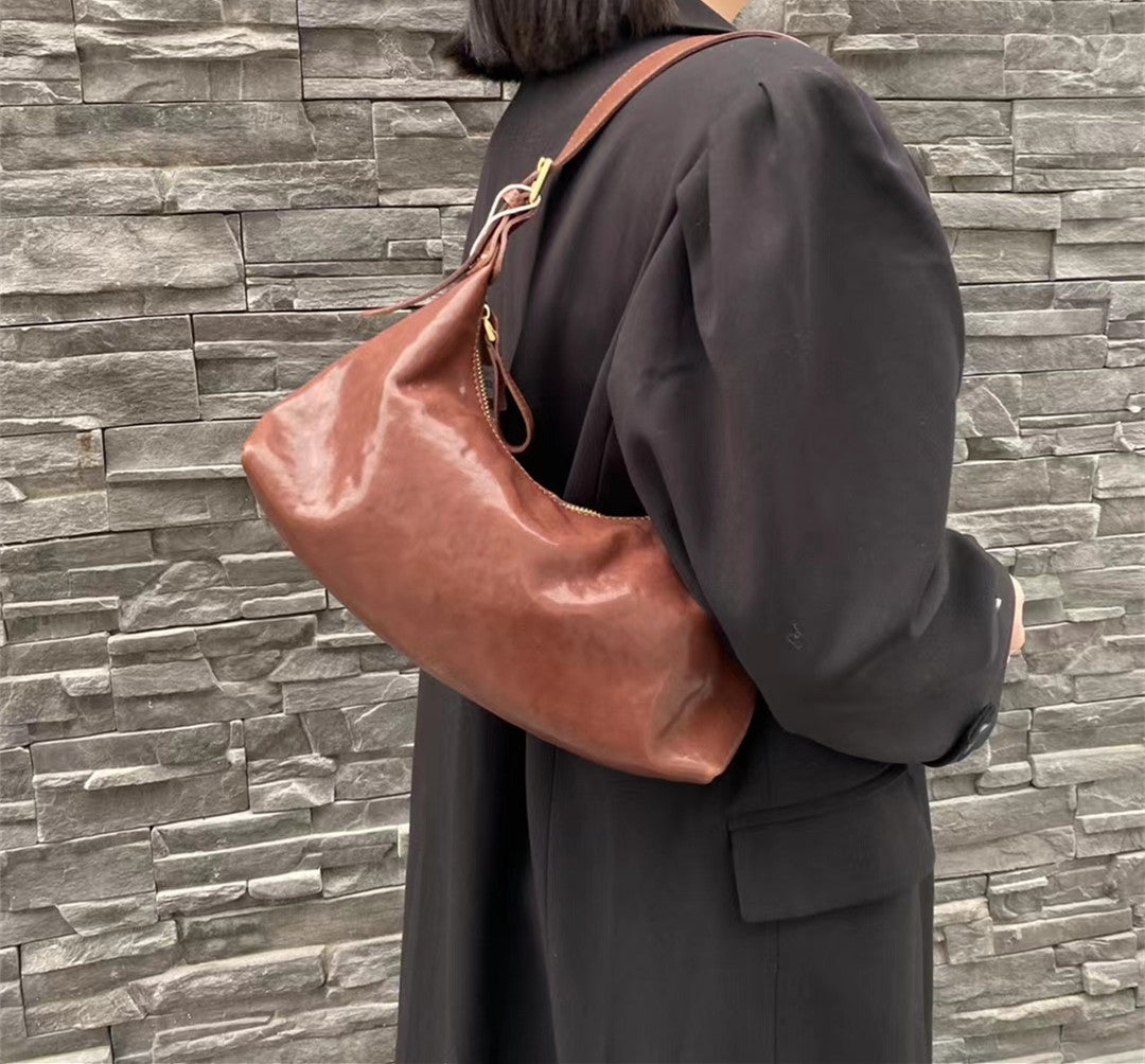 Women's Minimalist Vintage Leather Crossbody Bag