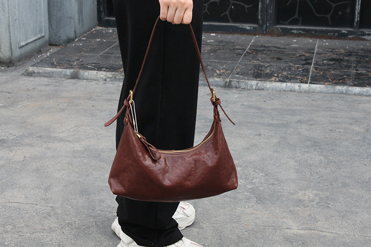 Women's Vintage Leather Bag with Unique Design