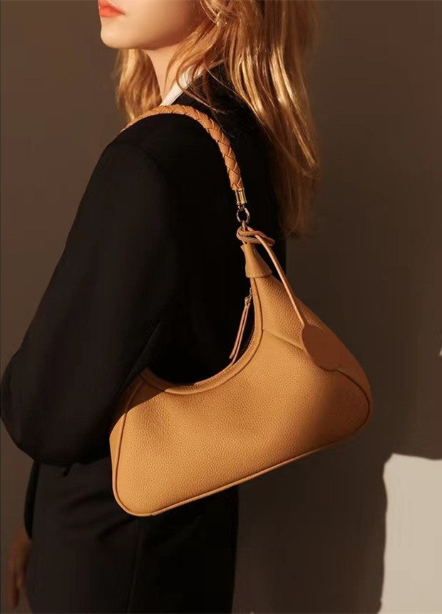 Sophisticated Genuine Leather Women's Satchel Handbag Crossbody Bag Woyaza