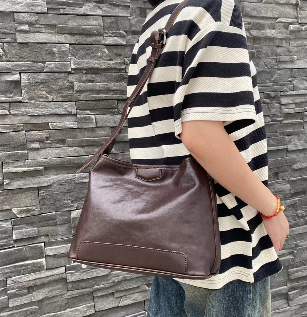 Vintage Leather Bucket Bag