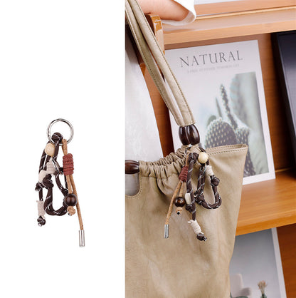 Natural materials used to create a distinctive bag decoration