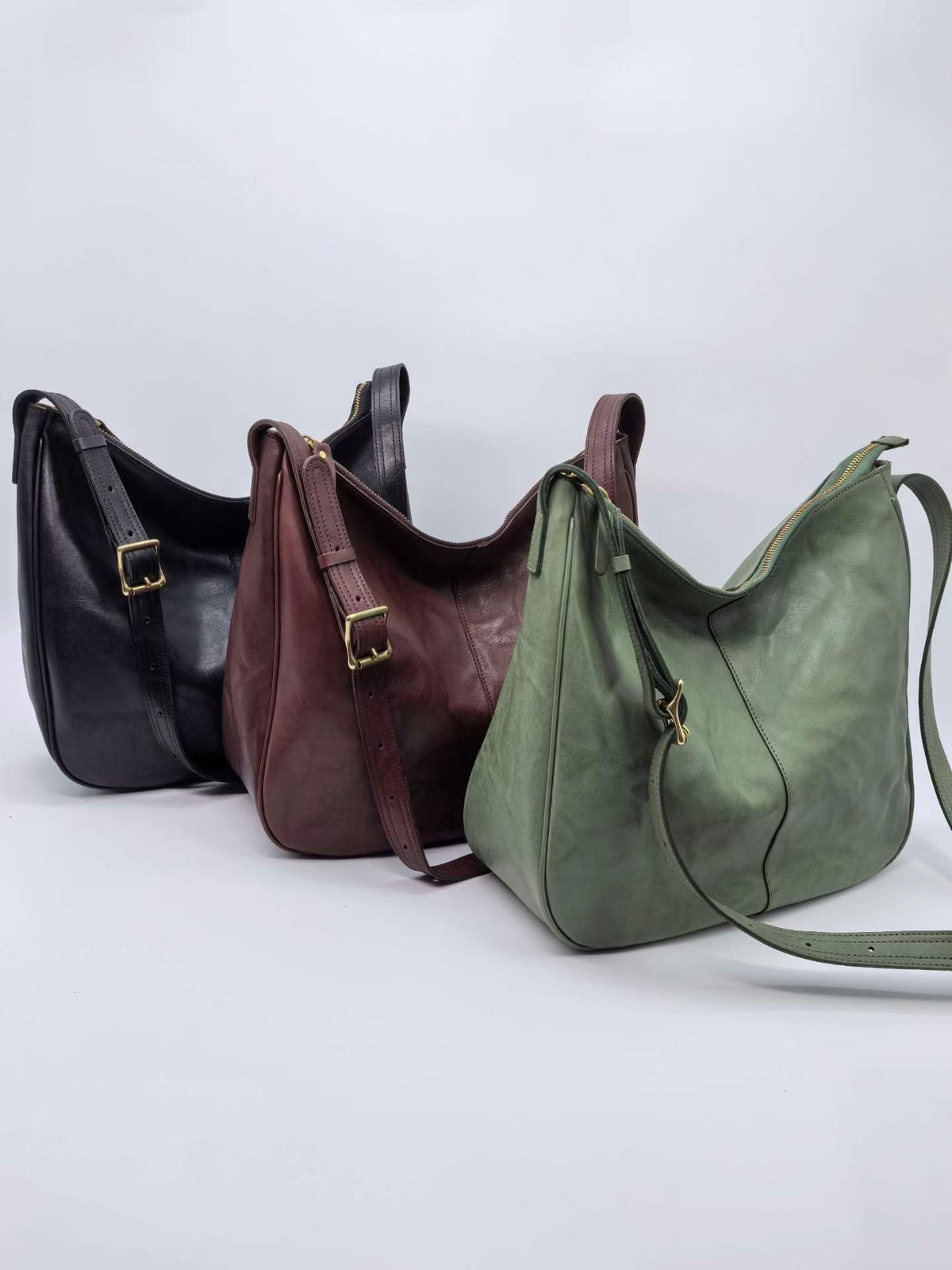 Leather handbag included in an outfit for a casual dinner out