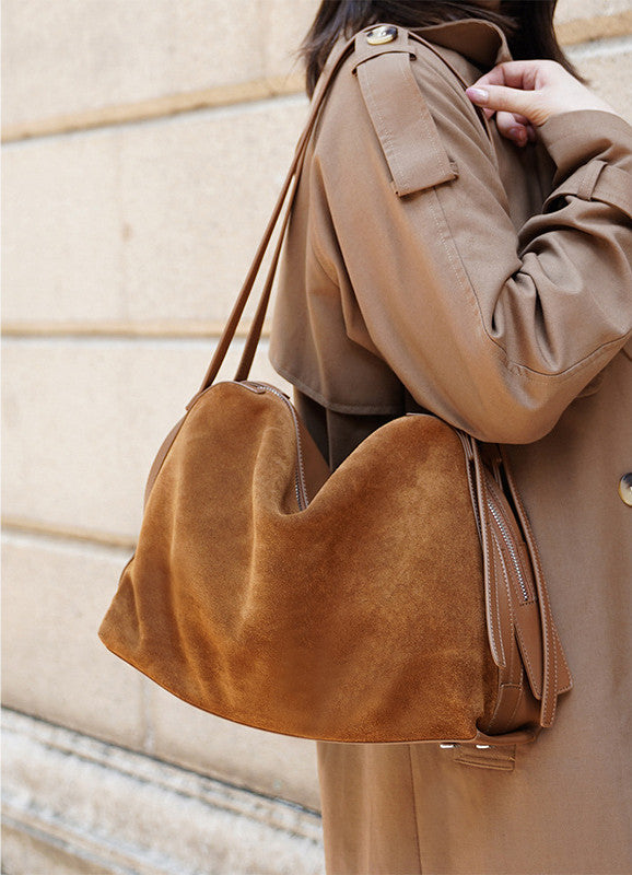 modern genuine leather shoulder handbag