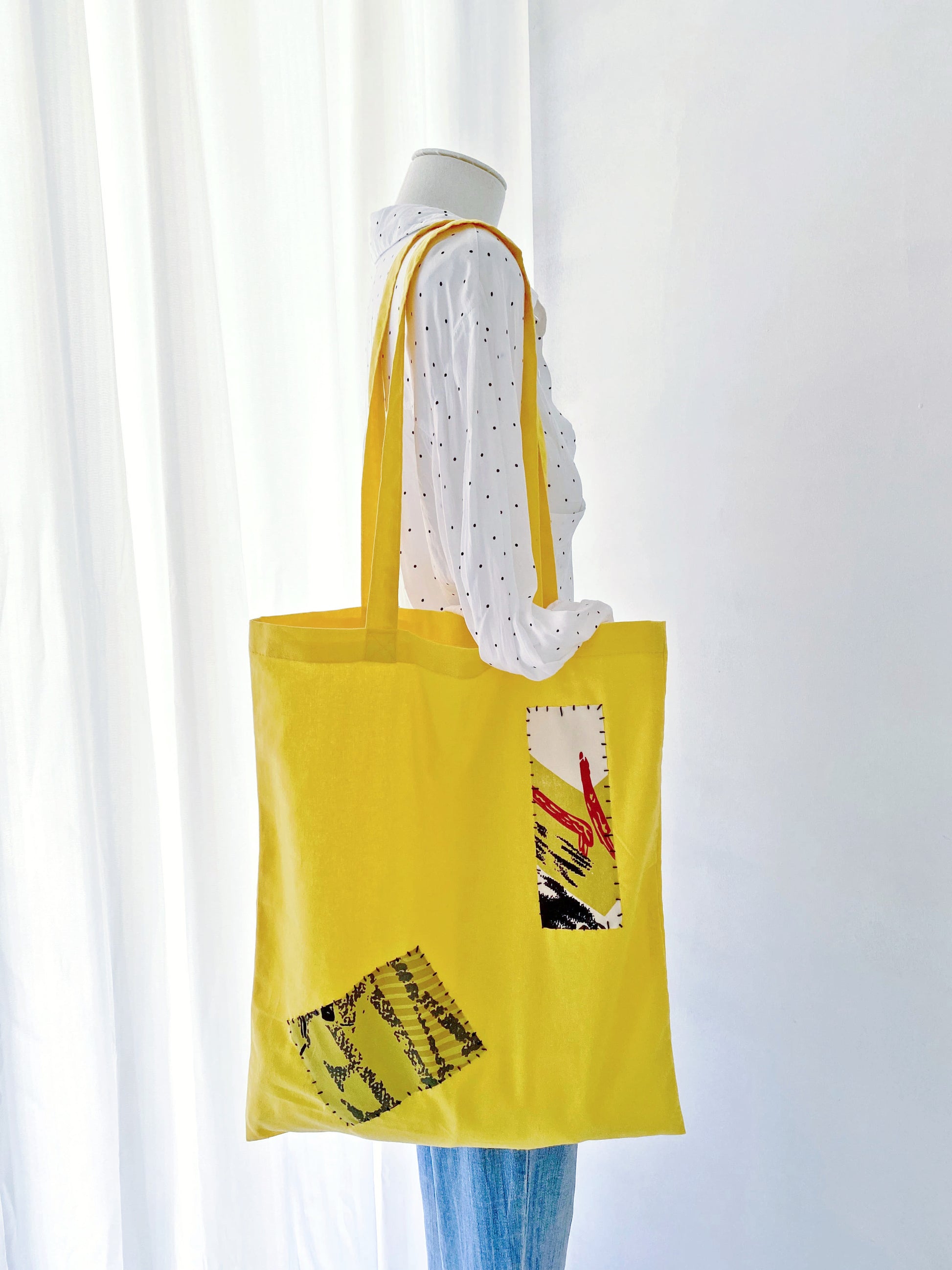 Artisanal yellow bag, best searched as "Durable ultra-light shopping bags".