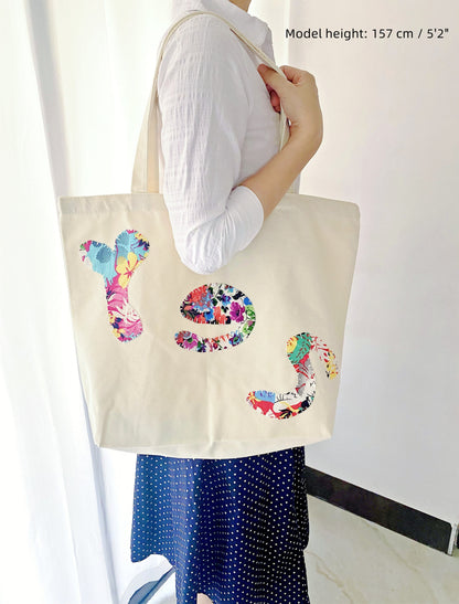 YES letter patchwork bag for people who prefer simple statements