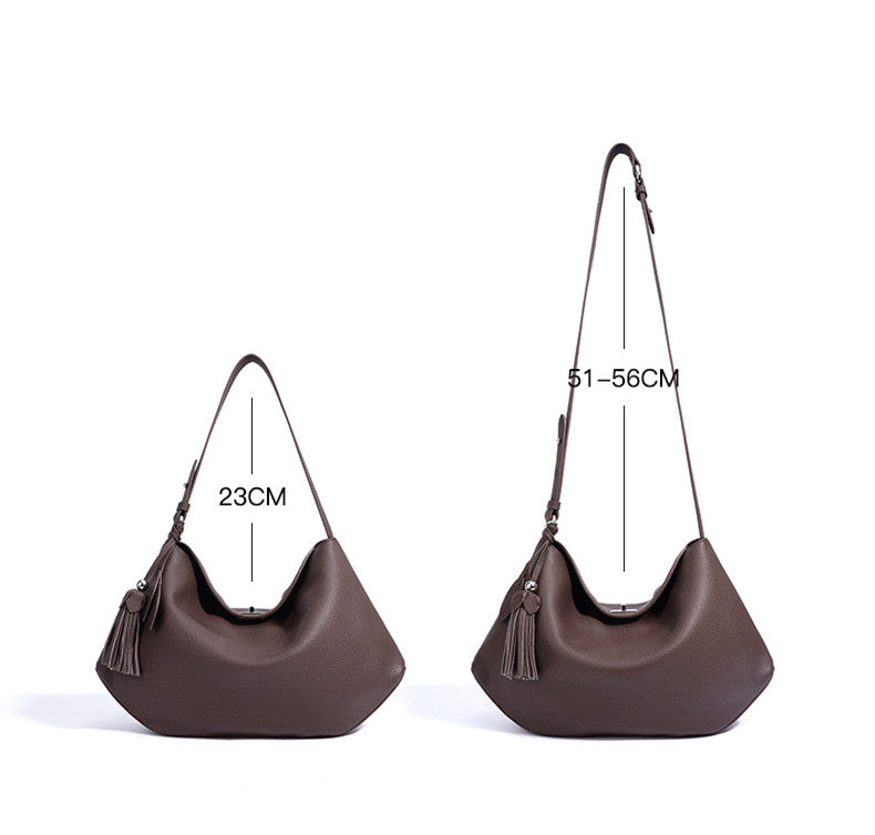 luxury handcrafted leather shoulder bag