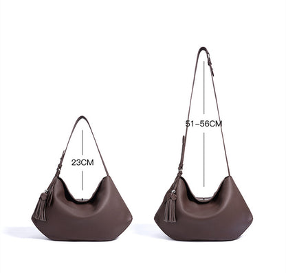 luxury handcrafted leather shoulder bag