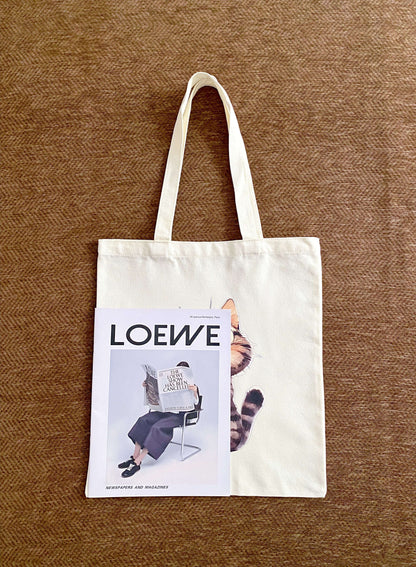 lightweight fabric tote for bookstore visits and coffee runs