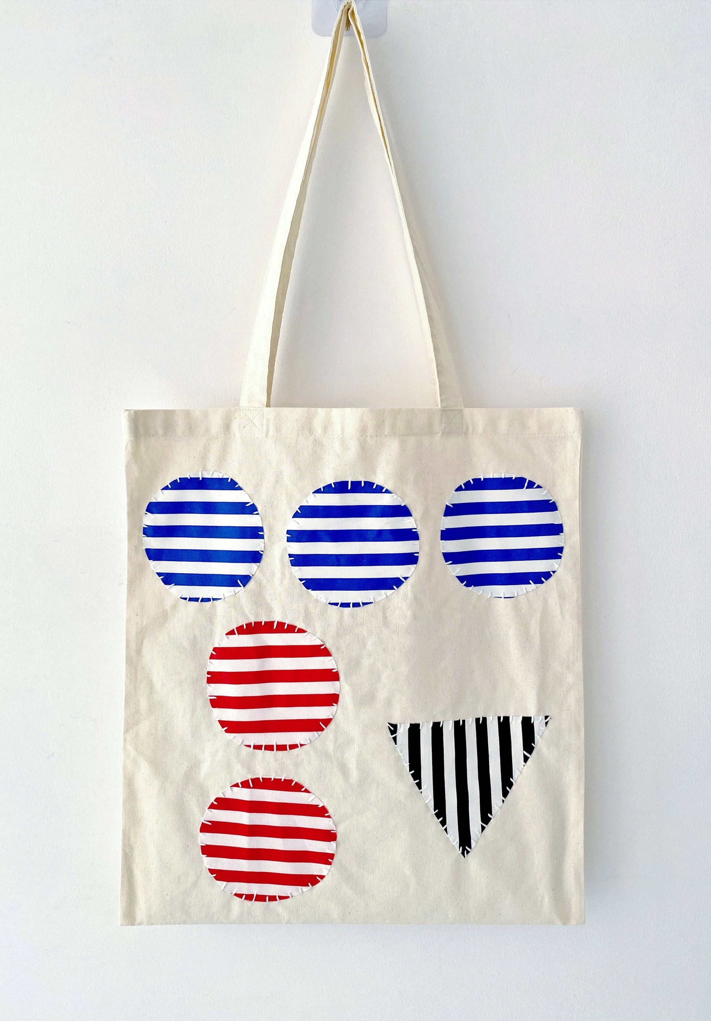 Hand-stitched look bag, a thoughtful Mother's Day or Valentine's gift idea.