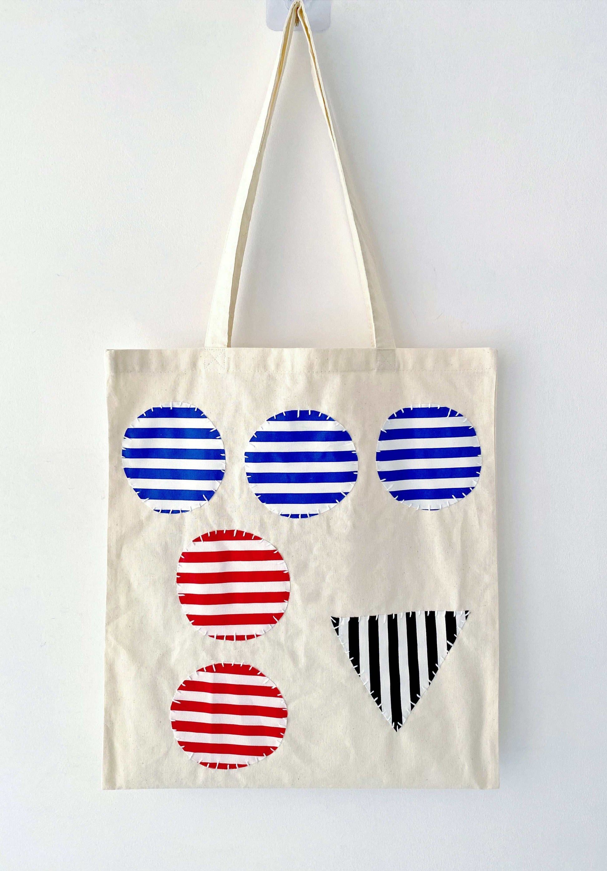 Hand-stitched look bag, a thoughtful Mother's Day or Valentine's gift idea.