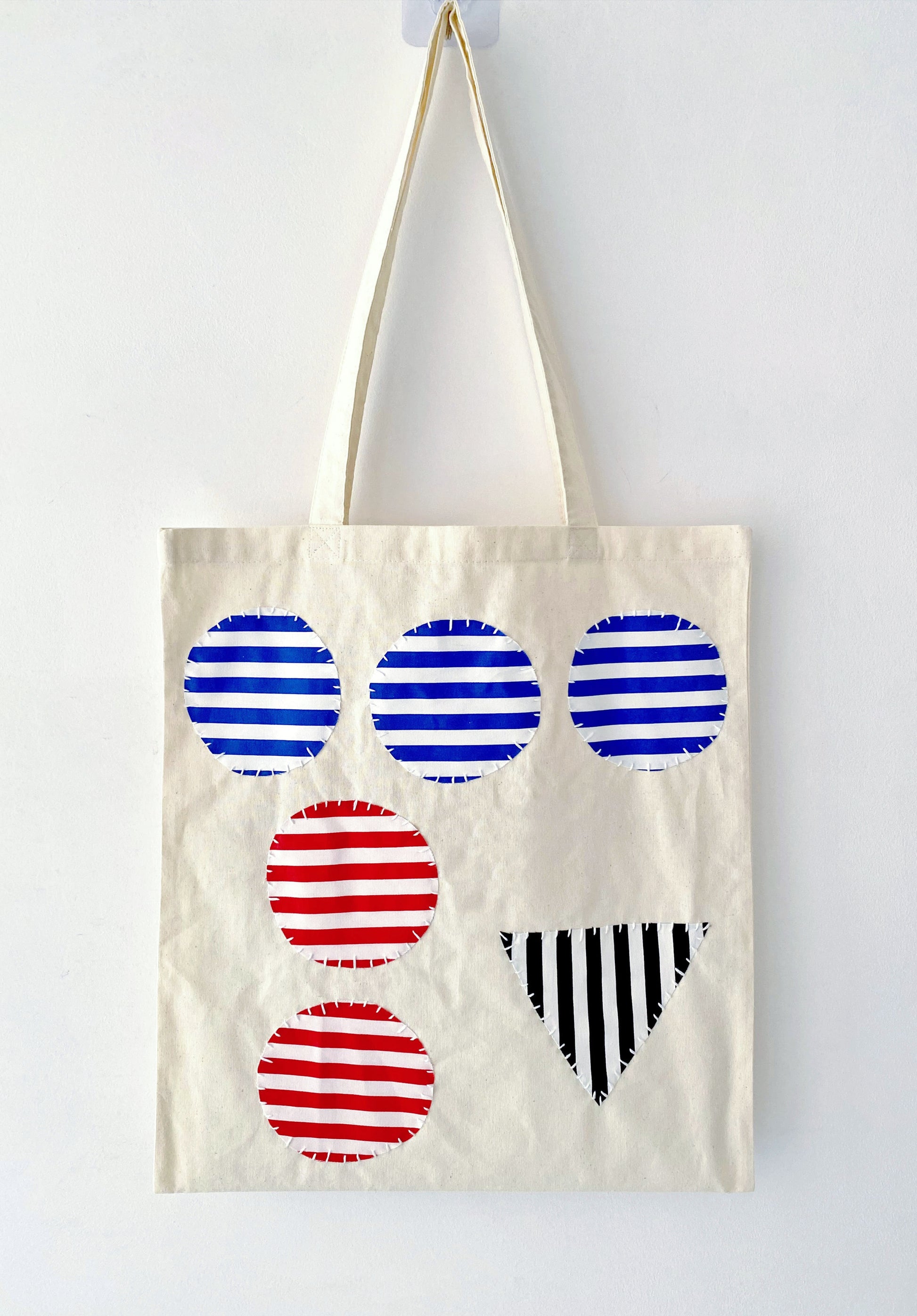 Hand-stitched look bag, a thoughtful Mother's Day or Valentine's gift idea.