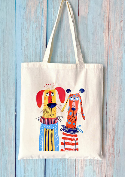 spacious eco cotton bag for groceries or market shopping