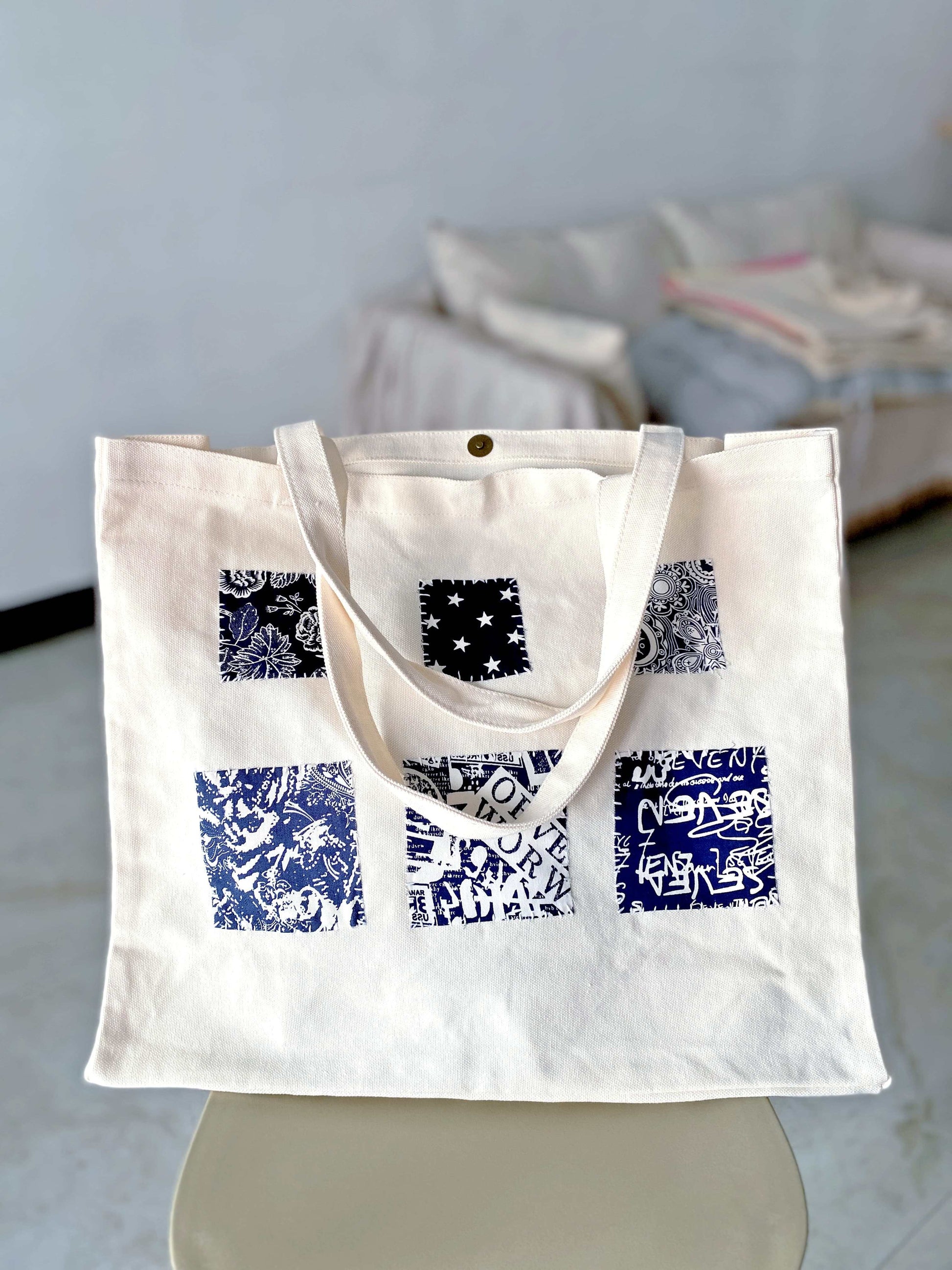 Spacious bag packed for weekend errands