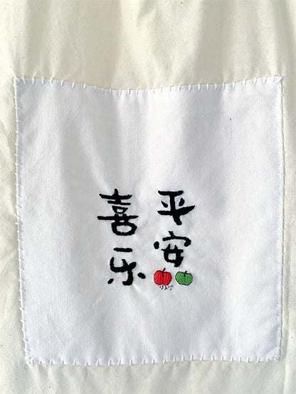 unique text embroidery tote for design-focused wardrobes