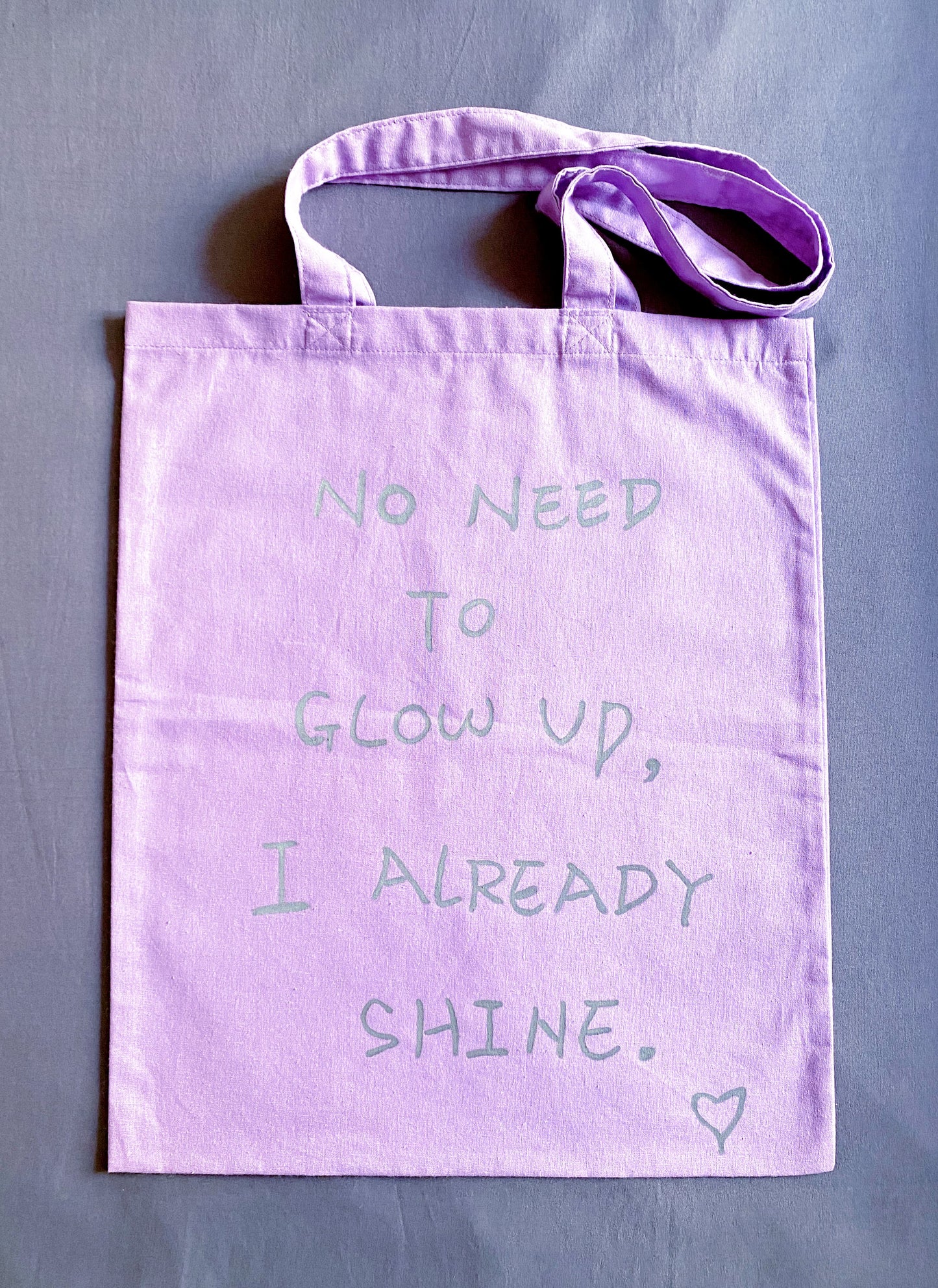 soft purple cotton tote bag for everyday essentials