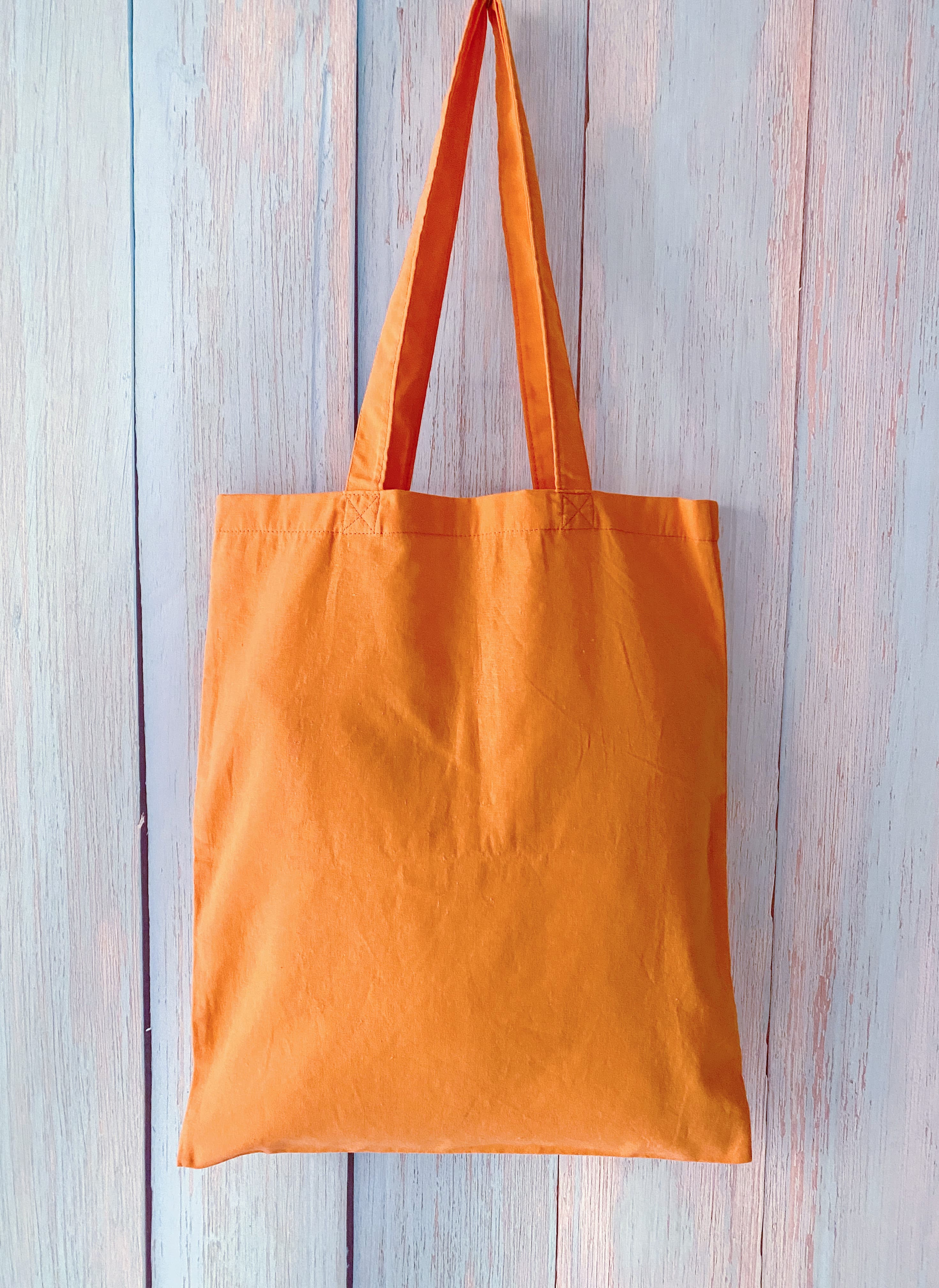 Orange Cotton Tote Bag | Cheerful Everyday Carry & Gift Idea – woyaza