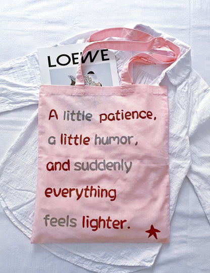 Lightweight foldable cotton bag designed for farmers market trips and beach days.