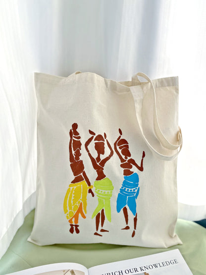 cotton tote bag for people who enjoy cultural design
