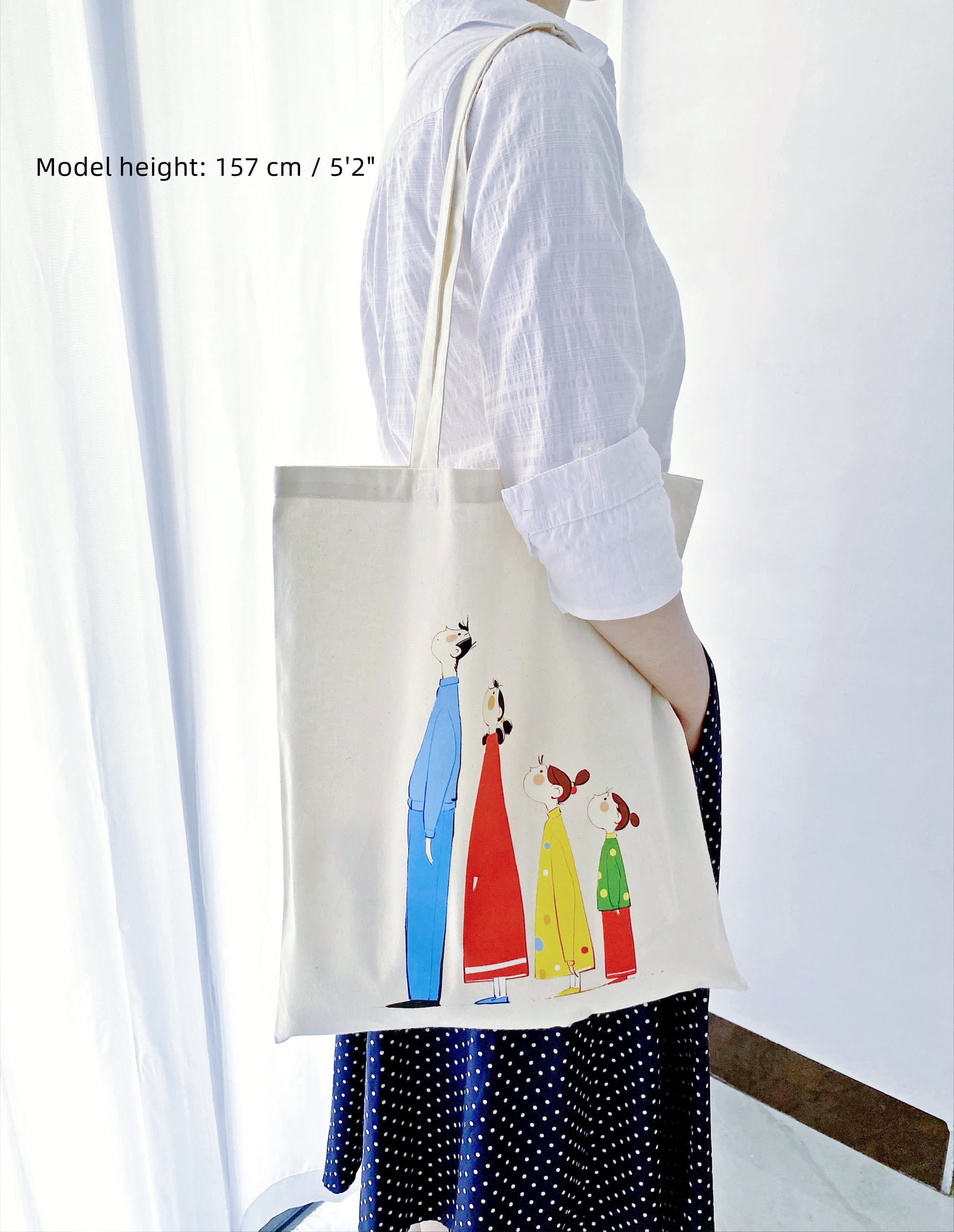 Natural fabric tote bag inspired by slow living lifestyle