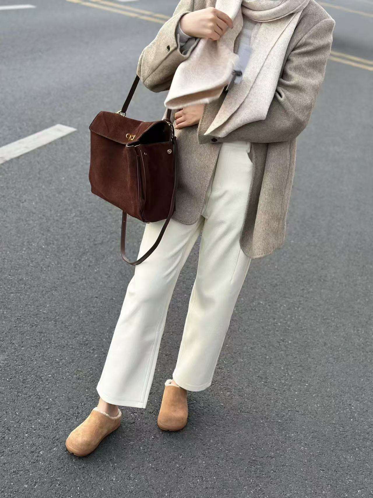 structured leather shoulder purse