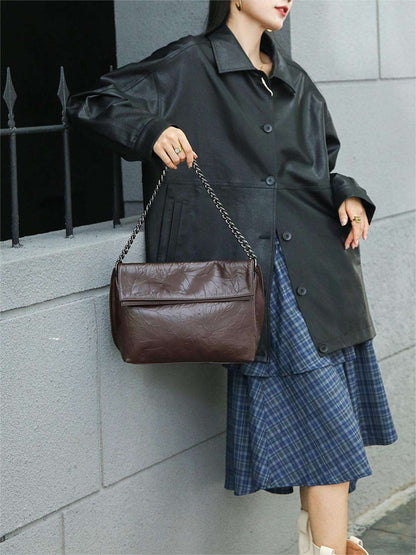 Trendy Leather Messenger Bag for Ladies Woyaza