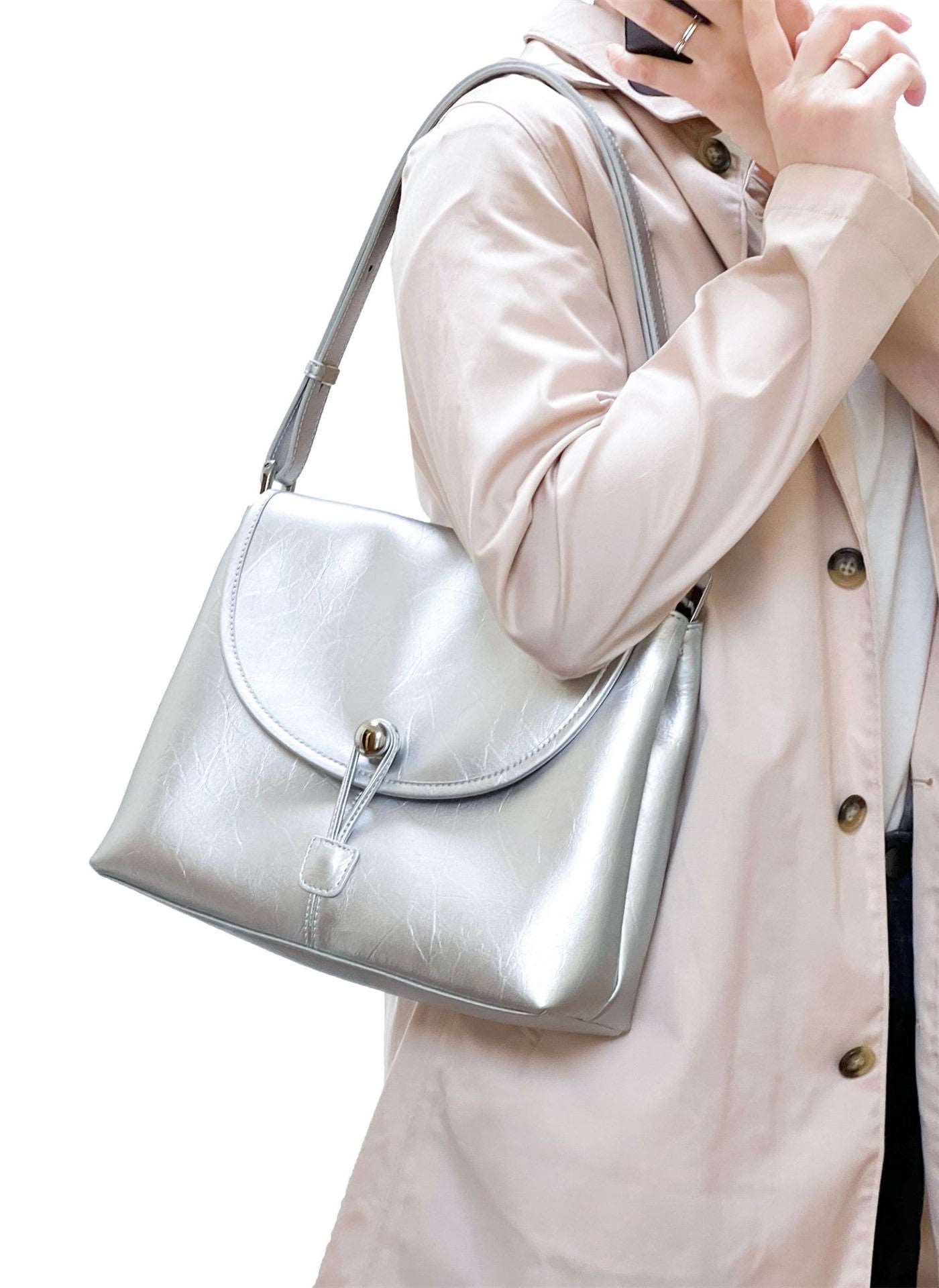Elegant Leather Ladies Handbag Shoulder Bag Crossbody Bag Commuter Bag Woyaza