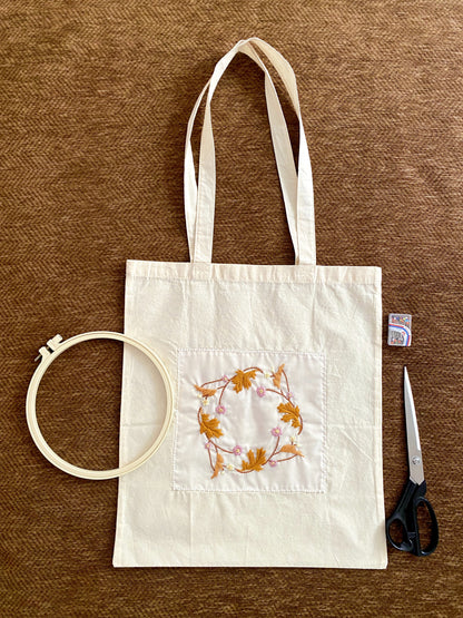 Handmade embroidered floral tote bag for a friend who prefers useful gifts