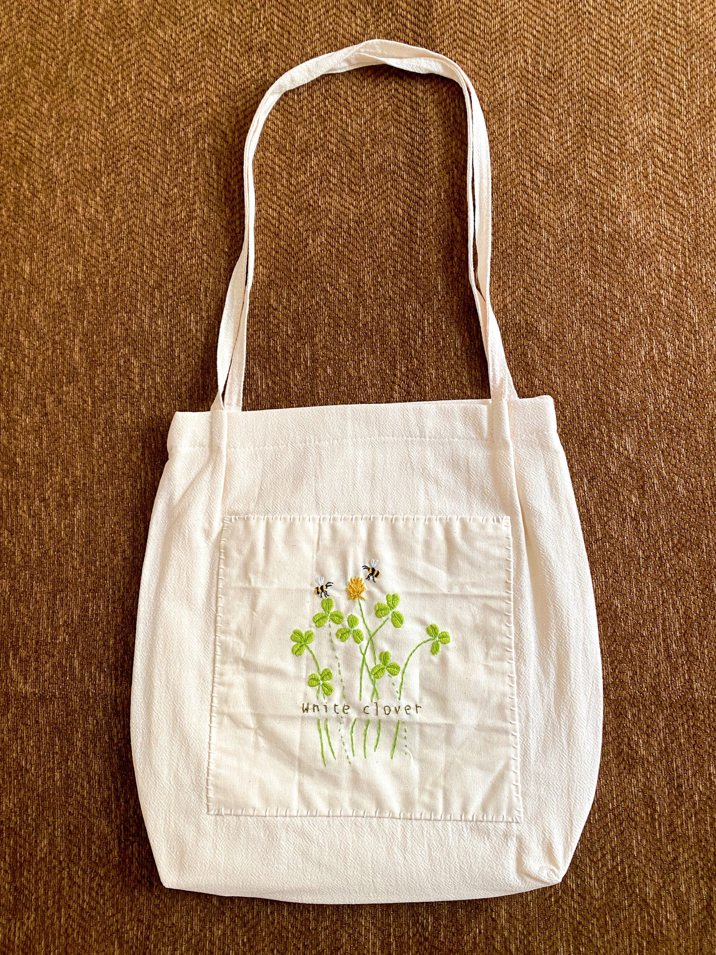 Hand embroidered floral bag for a thoughtful present for mom