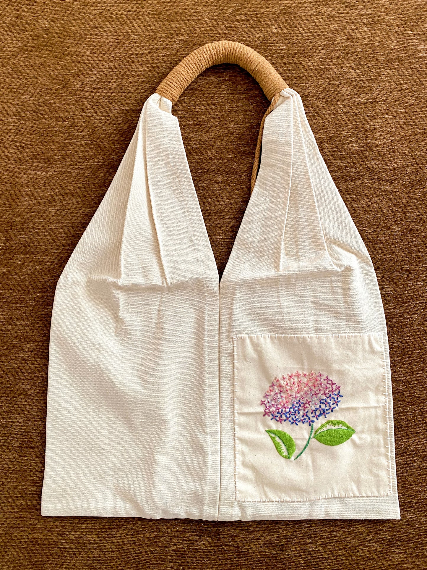 Simple embroidered tote for a nature loving mom