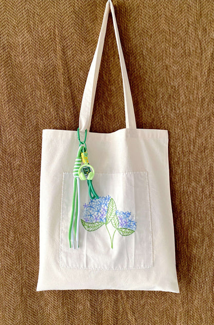 Neutral Toned Bag with Subtle Embroidery