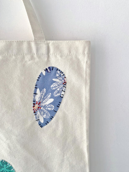 Artistic tote suitable for slow living and cozy lifestyles